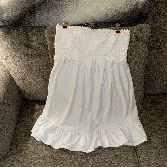 Joe Boxer White Poly/cotton terrycloth swim coverup - size L - Picture 4 of 6